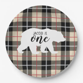 Prato De Papel Partido primeiro aniversario do Wild Bear Thompson