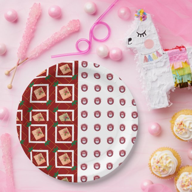 Prato De Papel party plates for christmas (Festa)
