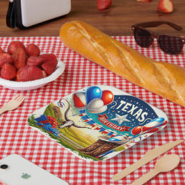 Prato De Papel Party Plates Texas Way