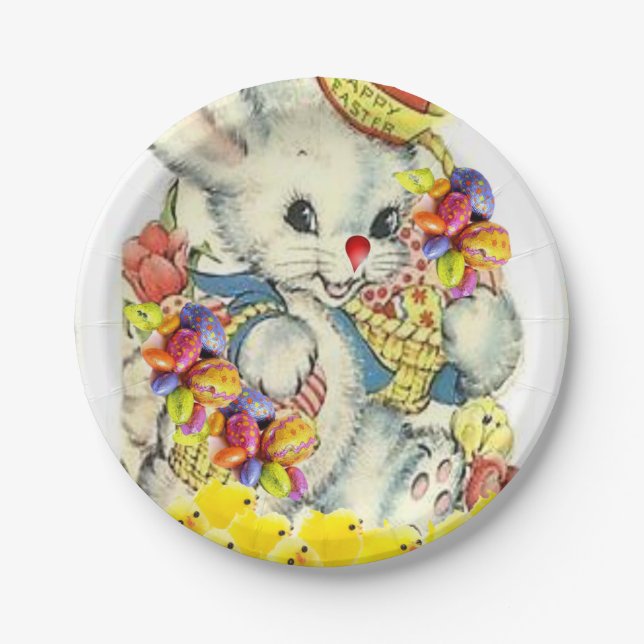 Prato De Papel Páscoa das placas de papel (Frente)