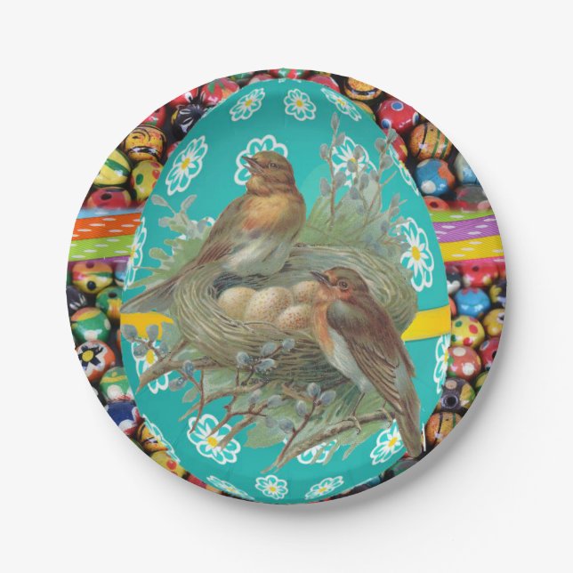 Prato De Papel Páscoa das placas de papel (Frente)