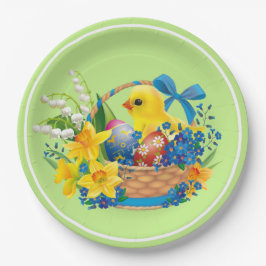 Prato De Papel Páscoa em uma Festa de Flowers