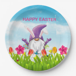 Prato De Papel Páscoa Gnome Napkins