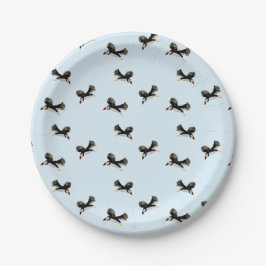 Prato De Papel Pássaros Paviões Voando Padrões