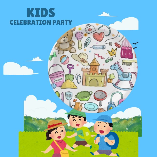 Prato De Papel Pasta de Papel de Desenho Moderno em Mão (Criador carregado)