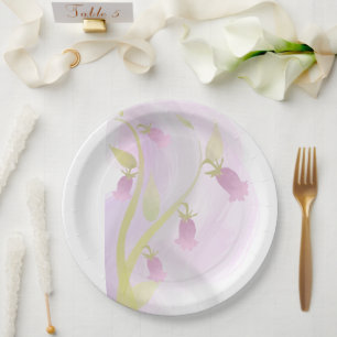 Prato De Papel Pasta de papel de lavagem de aquarela rosa pálida