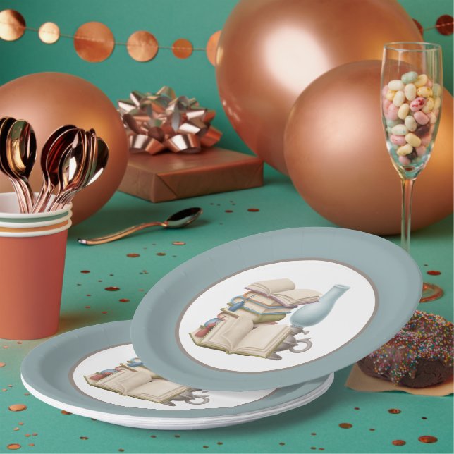 Prato De Papel Pasta de papel para festas do clube de leitura (Múltiplo)