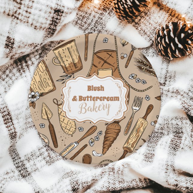 Prato De Papel Pastel Bakery Branding (Criador carregado)