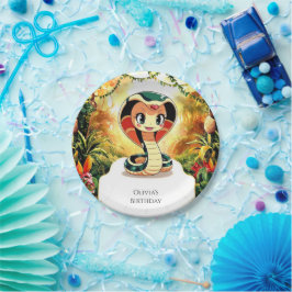 Prato De Papel Pastel Boho Cobra Birthday