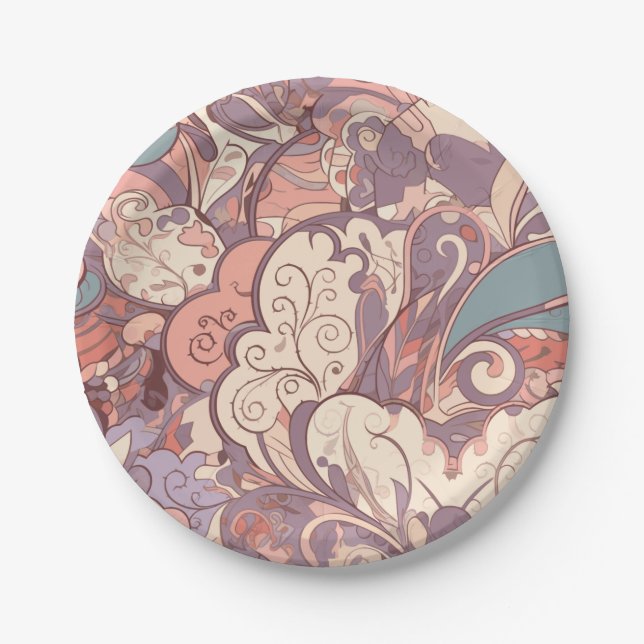 Prato De Papel pastel bonito (Frente)