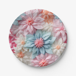 Prato De Papel Pastel Flowers