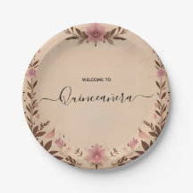 Pastel Font Dusty Glam Rosa Dourado Quinceanera