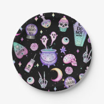 Pastel Halloween - Placas de Papel
