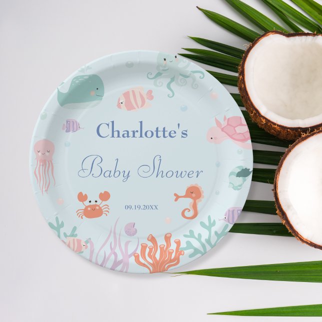 Prato De Papel Pastel sob o Chá de fraldas azul marinho (Criador carregado)