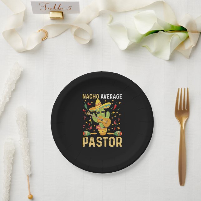 Prato De Papel Pastor Médio Nacho Líder Religioso Cinco De Maio (Casamento)