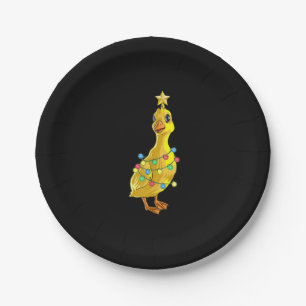 Prato De Papel Pata Árvore de Natal T Luzes Decorrem Estrela Pres