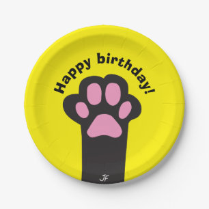 Prato De Papel Pata do gato