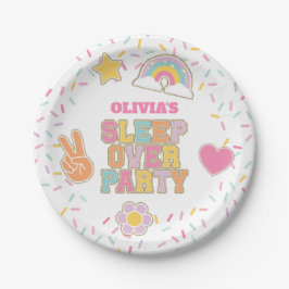Prato De Papel Patch Preppy Sleepover Birthday