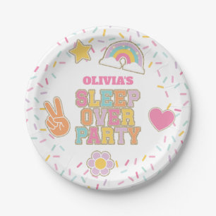 Prato De Papel Patch Preppy Sleepover Birthday