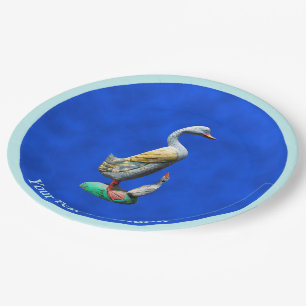 Prato De Papel Patos De Madeira Atingidos