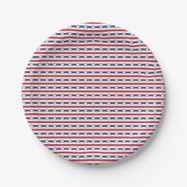 Prato De Papel Patriotic Fourth of July seamless pattern on a
