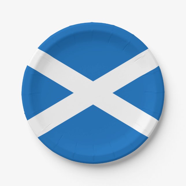 Prato De Papel Patriótico escocês da bandeira de Scotland (Frente)