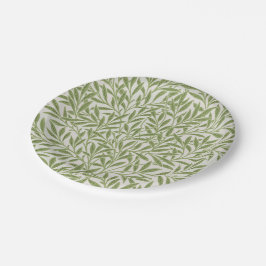 Prato De Papel Pattern of green leafy branches 