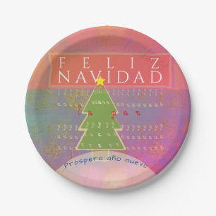 Prato De Papel Paz e Feliz ano novo "Feliz Maridad"