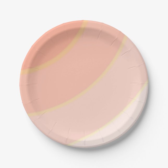 Prato De Papel Peach Circ ombre (Frente)
