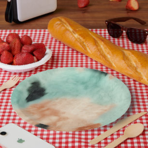 Prato De Papel Peach Mint Cream Cowhide