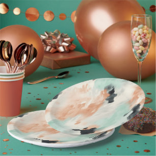 Prato De Papel Peach Mint Cream Western Cowhide