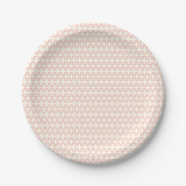 Prato De Papel Peach Wave Paper Plate (Frente)