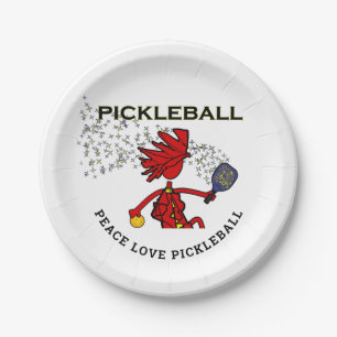 Prato De Papel PEAVE LOVE PICKLEBALL Paper Plates