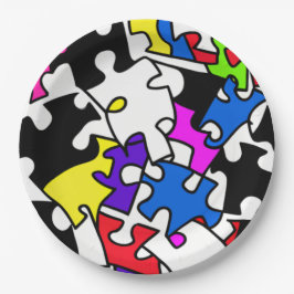 Prato De Papel Peças quebra-cabeça