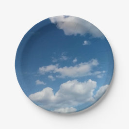 Prato De Papel Pedaços de nuvens
