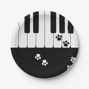 Prato De Papel Pegadas de gato