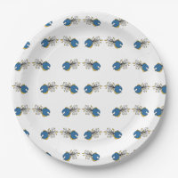 Peixe-pavão azul e amarelo