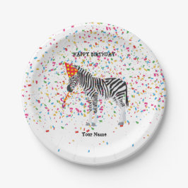 Prato De Papel Peixe-zebra - Animais na Festa de aniversário