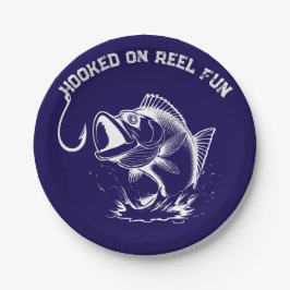 Prato De Papel Peixes viciados em diversão de Reel