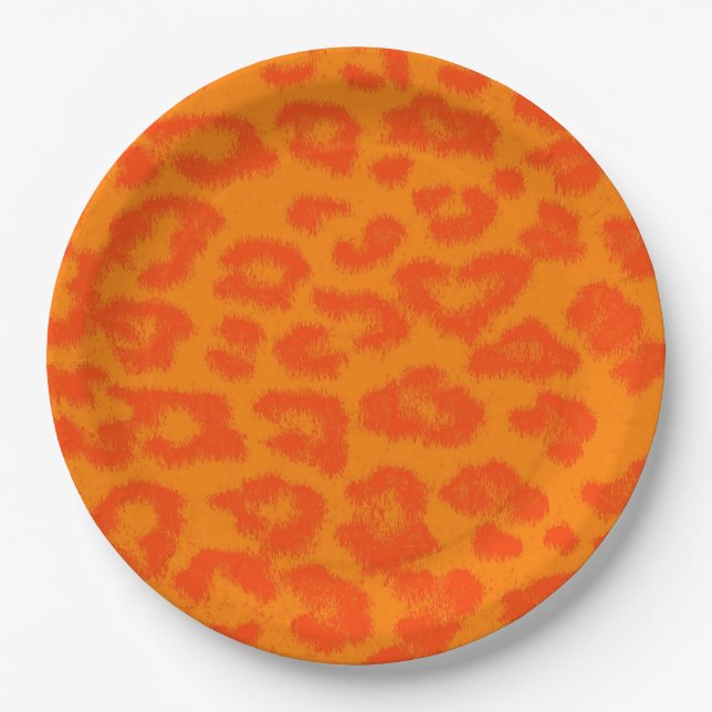 Prato De Papel Pele de Impressão Leopardo Retro Cor Nº 71 (Frente)