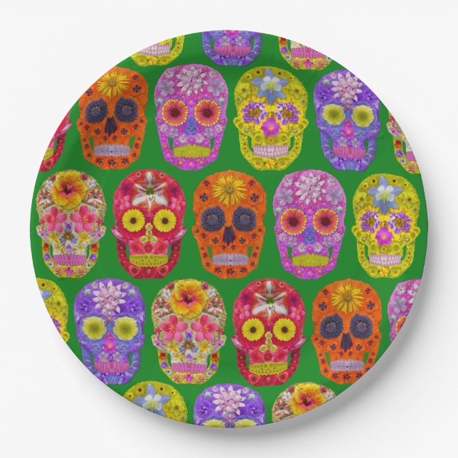 Prato De Papel Peles De Flor Padrão Sem Costura 2018 (Frente)