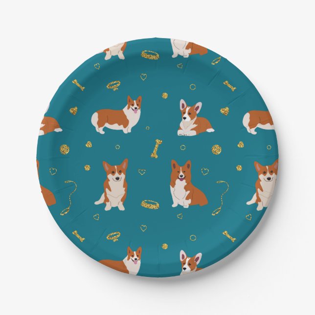 Prato De Papel Pembroke Welsh Corgi (Frente)