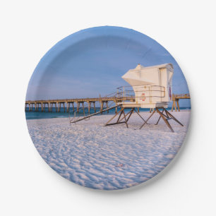 Prato De Papel Pensacola Morning Lifeguard Stand E Pier