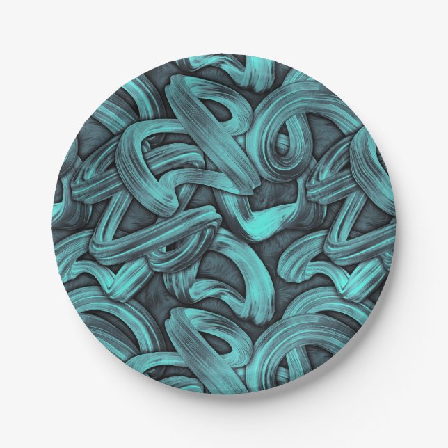 Prato De Papel pensamento profundo - preto e branco: (Frente)