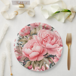 Prato De Papel Peônia Rosa