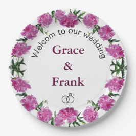 Prato De Papel Peônias.