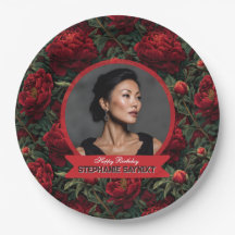 Peônias Editáveis Jardim de Flores Aniversário 