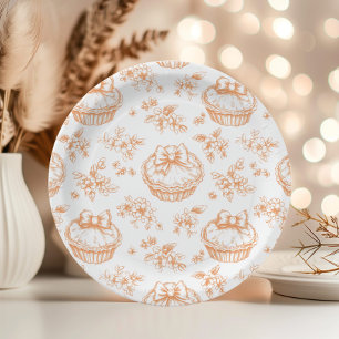 Prato De Papel Pequena Chá de fraldas de Torre Floral de Torre