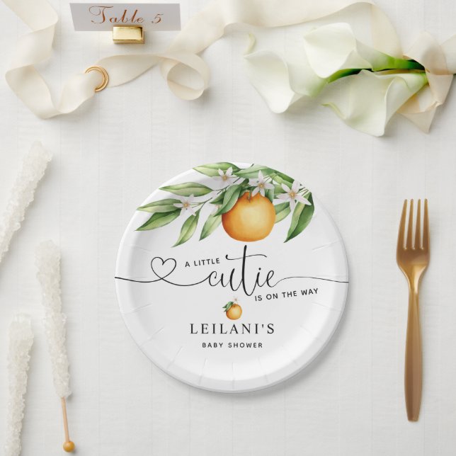 Prato De Papel Pequena chá de fraldas no Caminho da Água (Casamento)