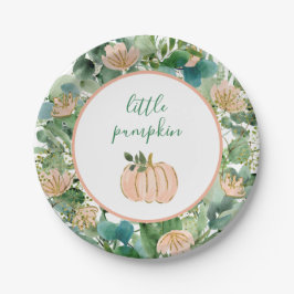 Prato De Papel Pequena Pumpkin Planta Blush Pequeno Pumpkin Bebê